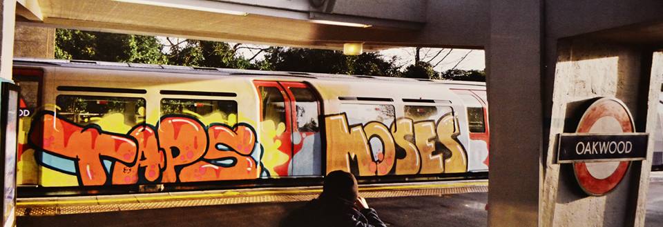 taps moses london tube subway graffiti in traffic