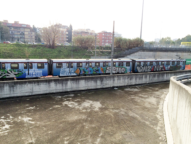 rome subway graffiti bosi