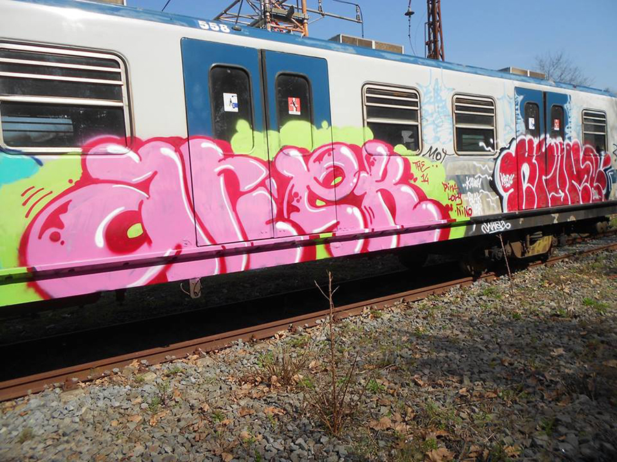 graffiti subway lido anek 2014 the rome