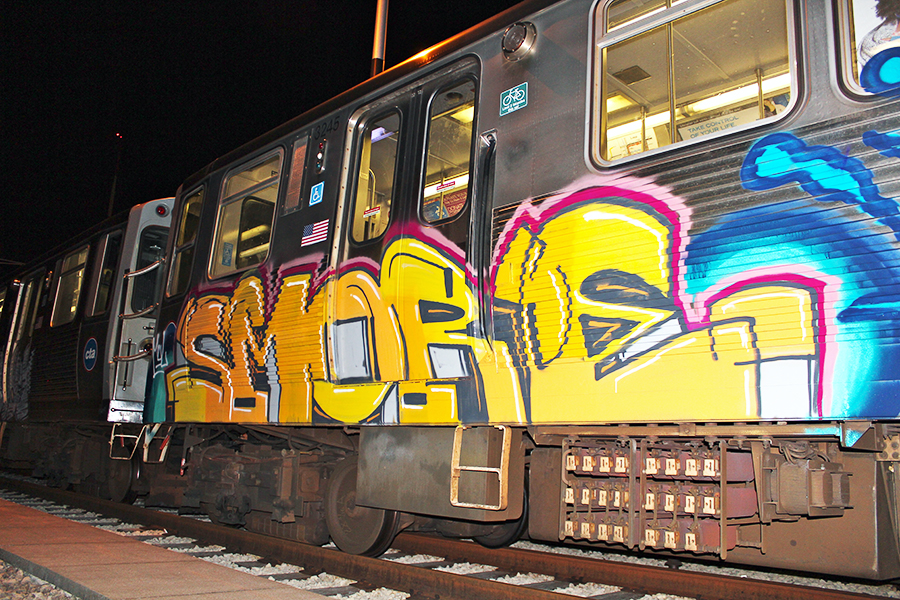 chicago graffiti subway yard smore mul