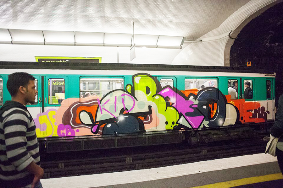 graffiti subway running paris 2014 kidcrap gms jbcb