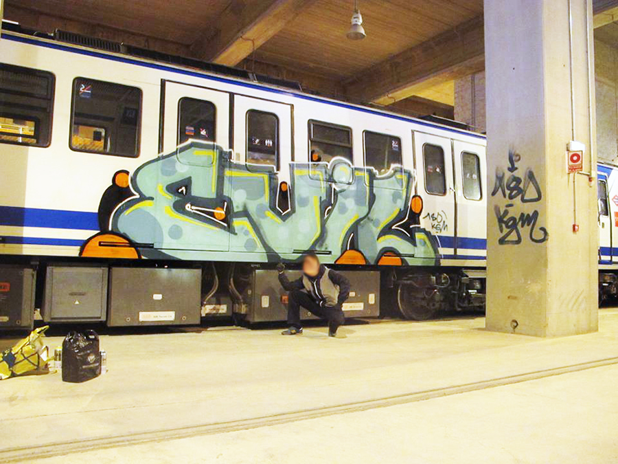 graffiti subway evil madrid 180 