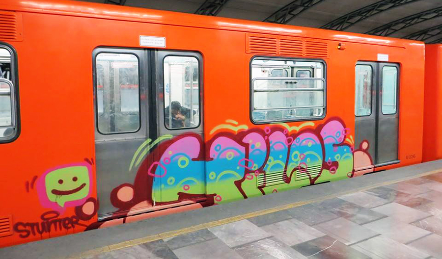 graffiti subway mexicocity running hilos