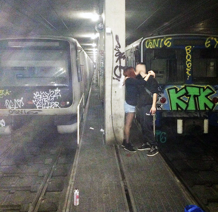 graffiti subway tunnel rome bosi 