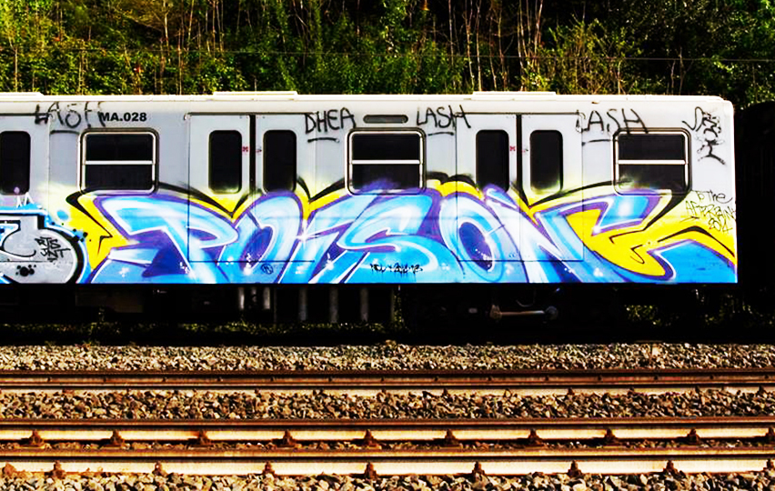 graffiti subway rome poison 2104