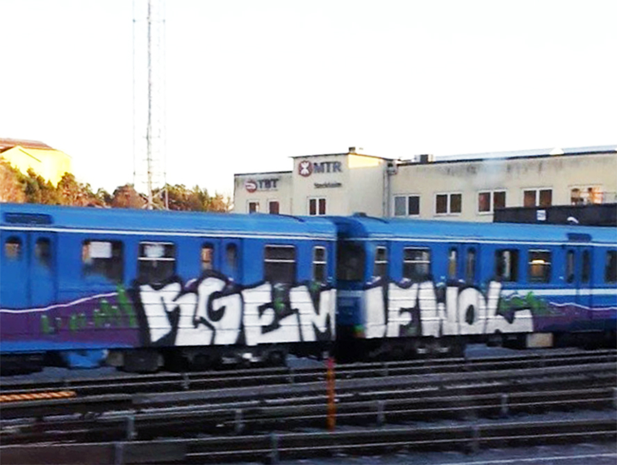 subway graffiti stockholm fher rge mf wol tunnelbana