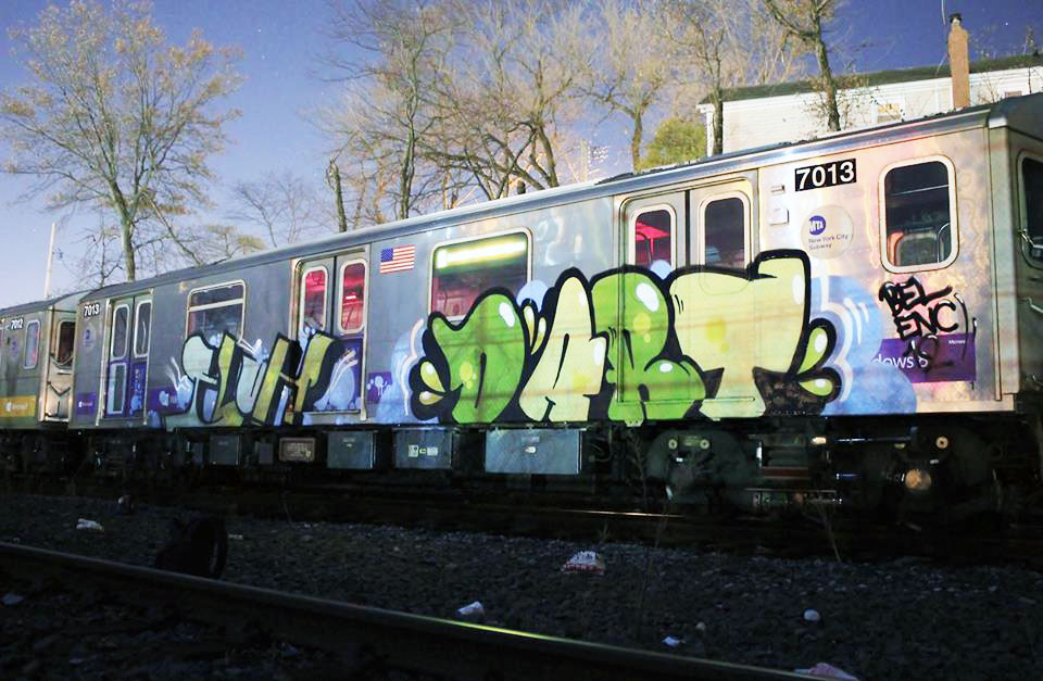 graffiti subway newyork usa dart enc