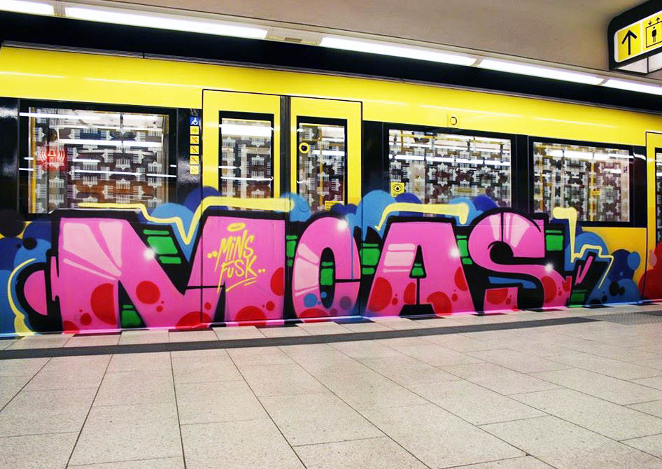 graffiti subway berlin germany moas running