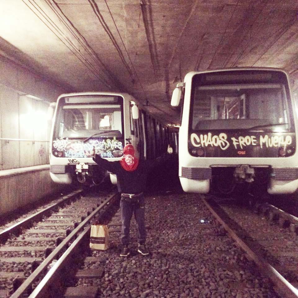 graffiti subway rome italy tunnel aline