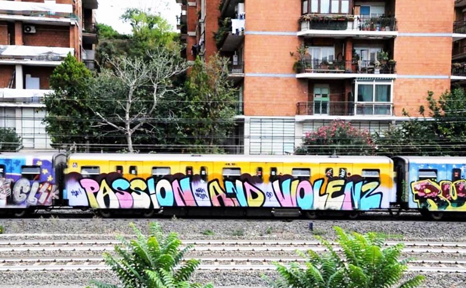 graffiti subway rome running italy passion and violence
