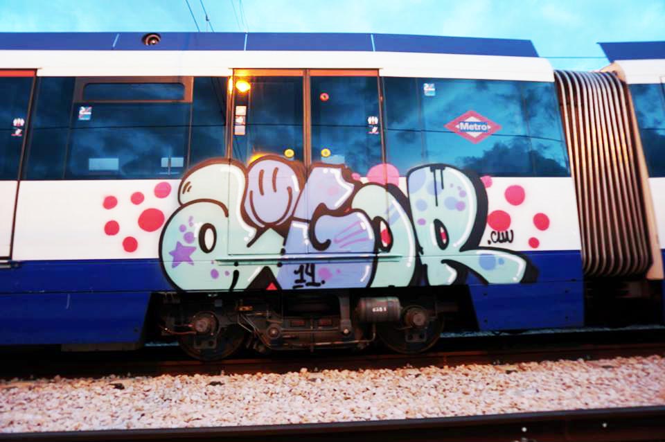 graffiti subway madrid spain 2014