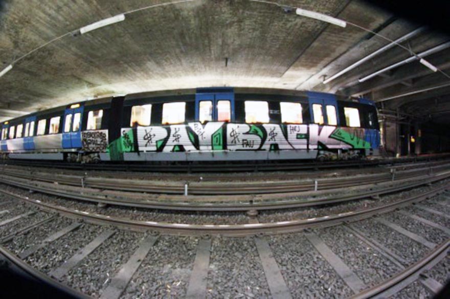 graffiti subway stockholm tunnel payback