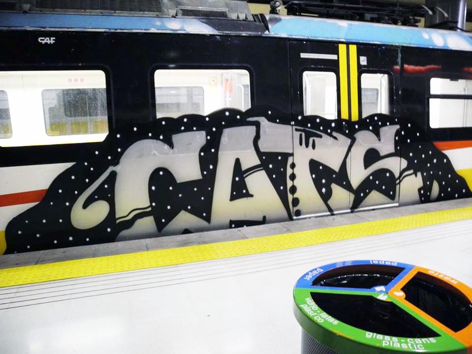 graffiti subway train cats running palmademallorca spain