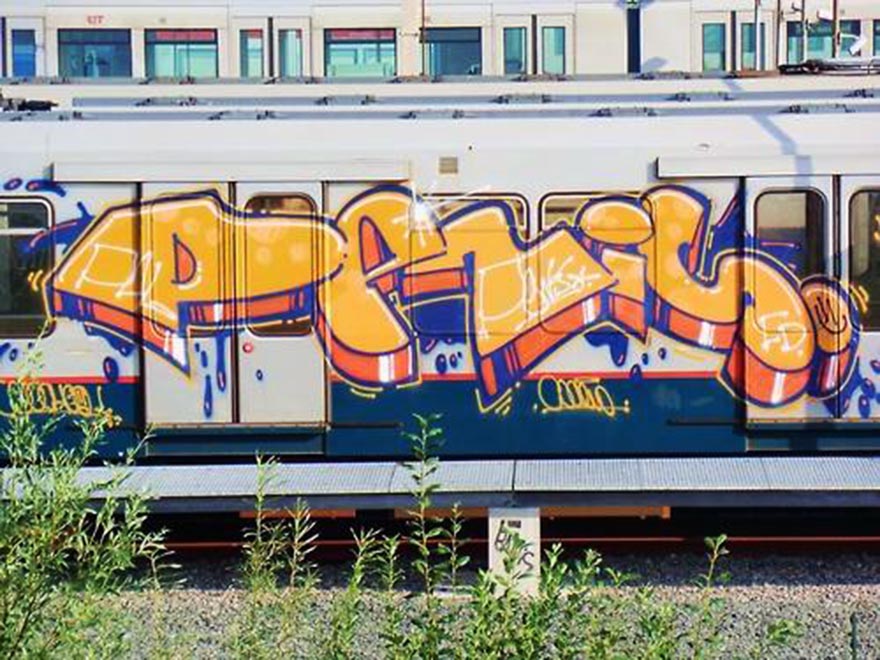 graffiti subway train rotterdam holland penis pal 