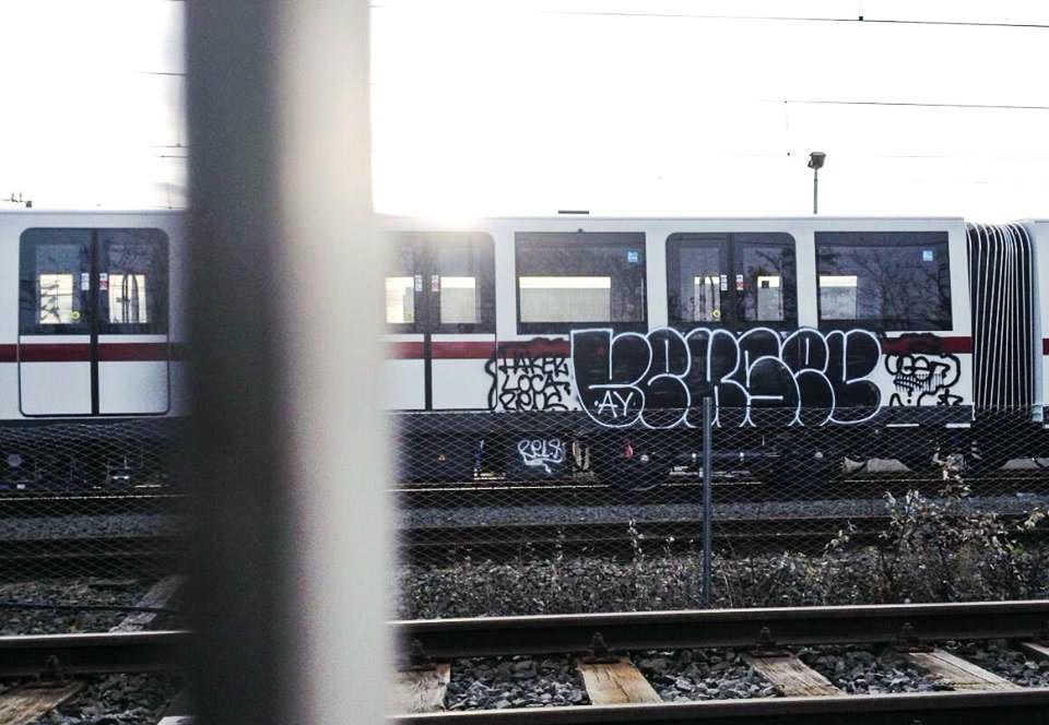 graffiti train subway italy rome