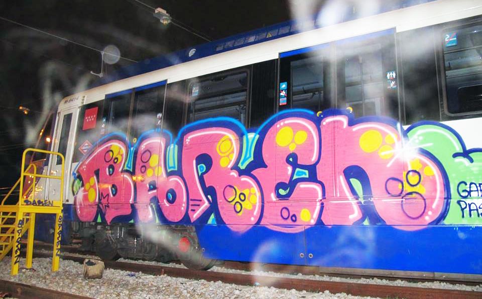 graffiti train subway spain madrid baren
