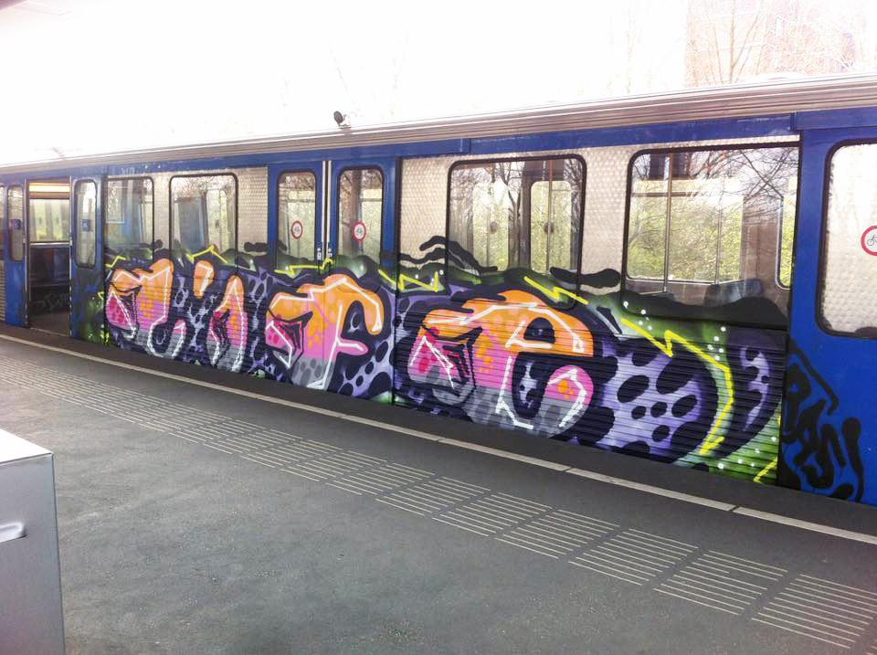 graffiti subway train amsterdam holland subway