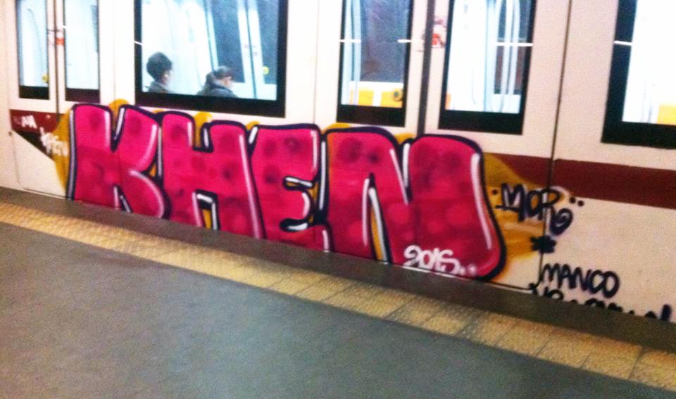 graffiti subway train rome italy subway
