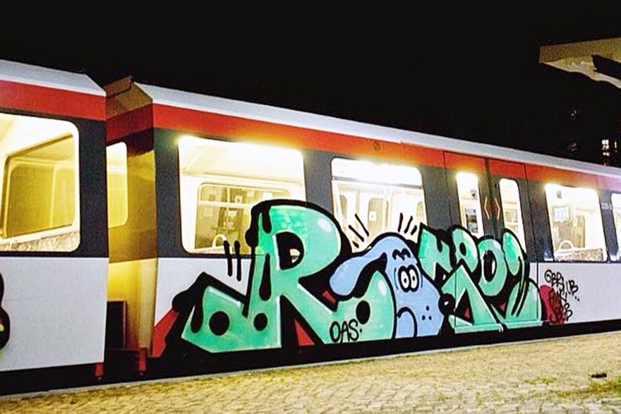 graffiti train subway hamburg germany rosè
