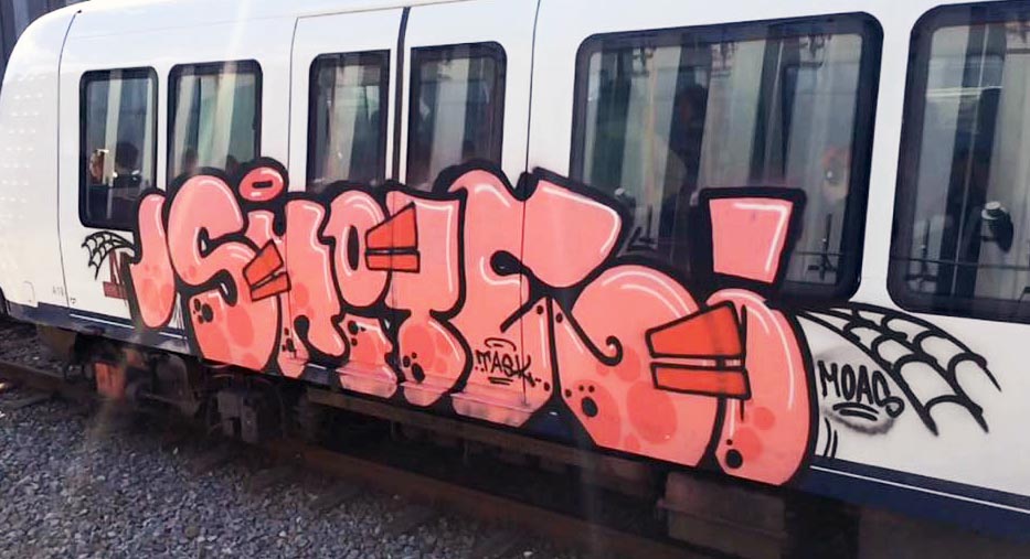 graffiti train subway copenhagen denmark shite moas 2105