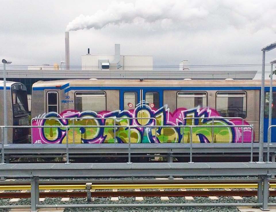 graffiti train subway amsterdam holland 2015