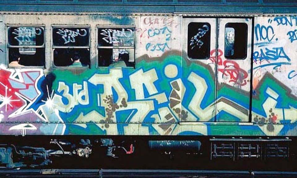 graffiti subway train 3rd rail dondi nyc newyork classic god