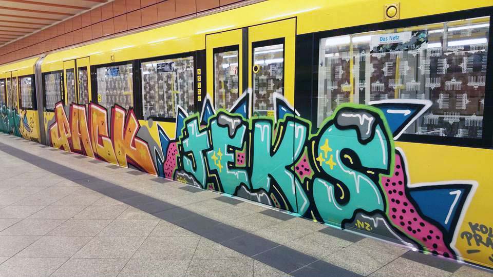 graffiti subway train pack jeks berlin germany 2015