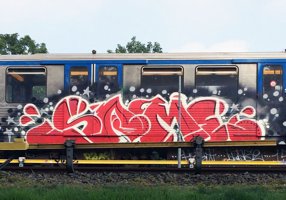 graffiti subway train amsterdam holland same