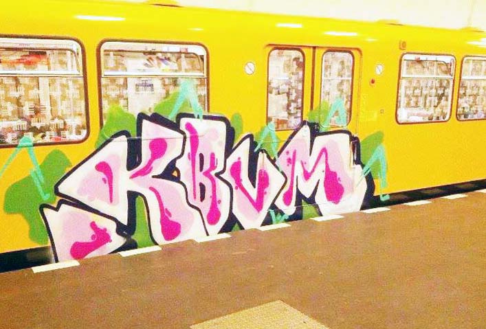 graffiti train subway berlin germany
