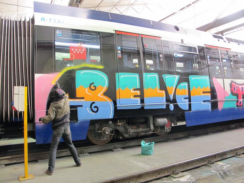 graffiti subway train madrid spain 2015