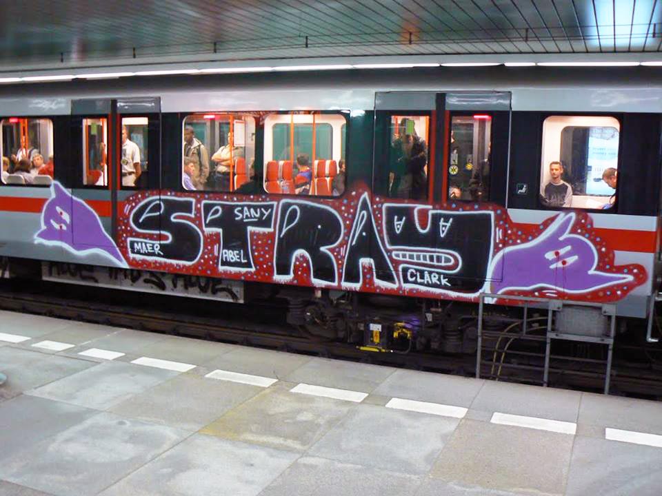 graffiti train subway prague czech republic