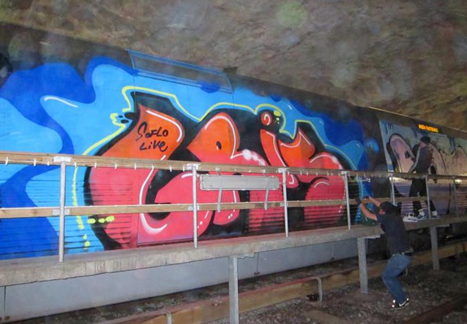 graffiti train subway stockholm sweden risk rip king