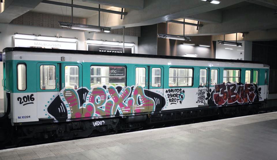 graffiti train subway lexo paris france running 2016