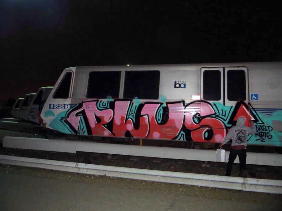 graffiti train subway plus