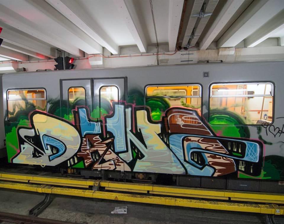 graffiti train subway vienna austria dano