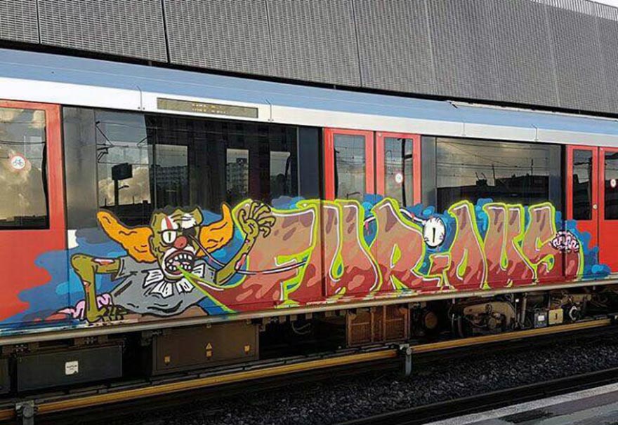 graffiti subway train amsterdam holland 2016