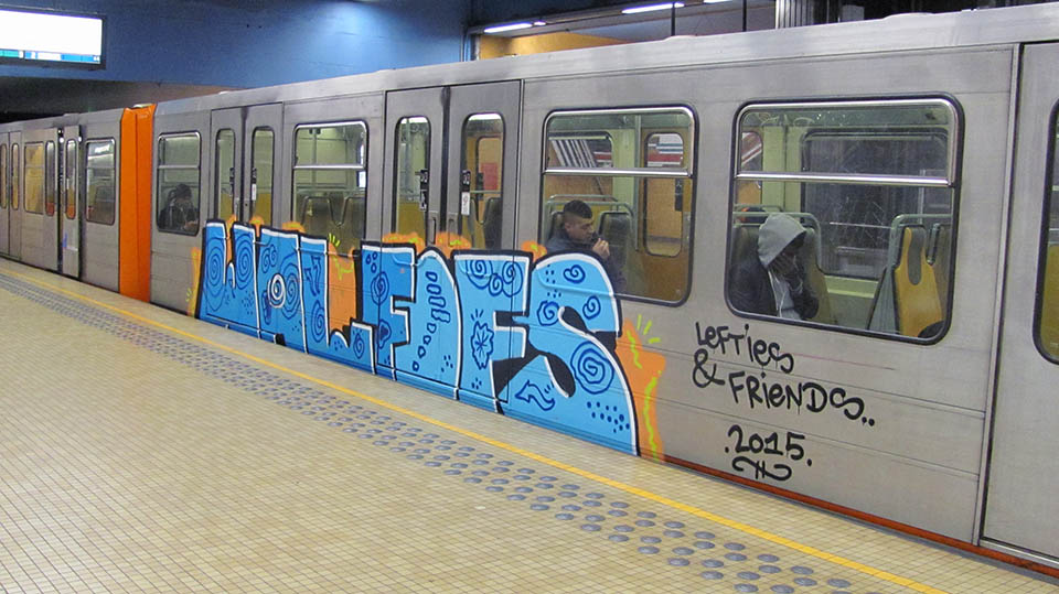 graffiti subway train brussels belgium wal fofs