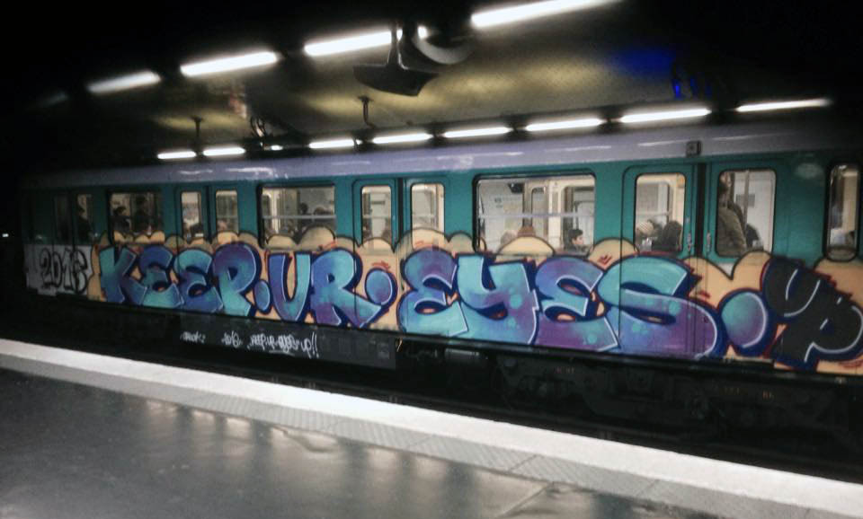 graffiti subway train france paris 2016