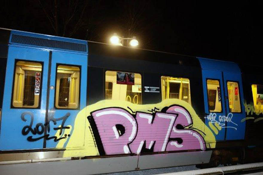 graffiti train subway metro stockholm sweden pms 2017 fher oidor