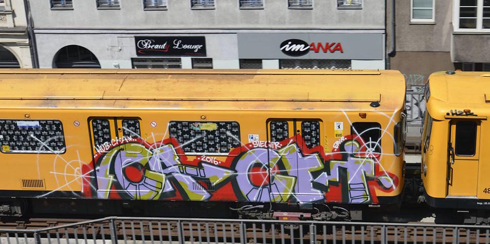 graffiti train subway berlin germany 