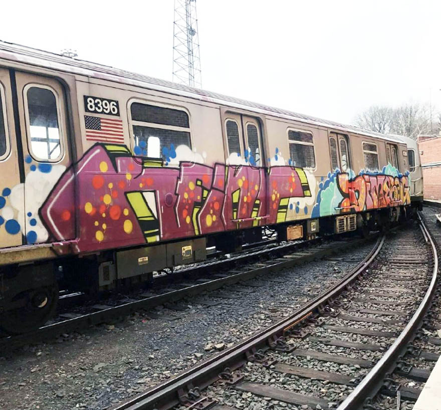 graffiti train subway clean nyc newyork 2017 usa writing 