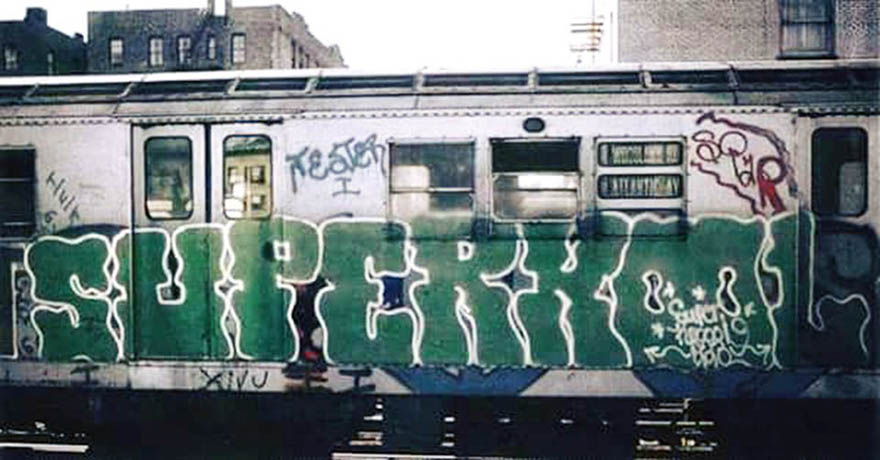 writing trains subway graffiti usa legend supercool223 70s 80s nyc newyork