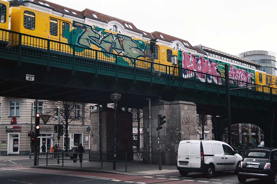 graffiti train writing subway berlin germany running