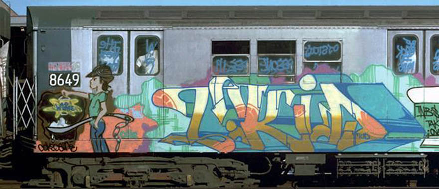 graffiti writing trains subway nyc newyork classic tkid tnb
