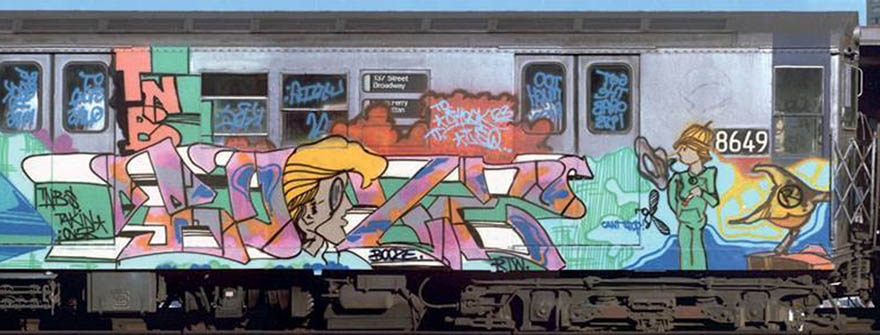 graffiti writing trains subway nyc newyork classic booze rtw