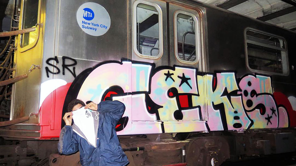graffiti train subway writing nyc newyork usa geks sr