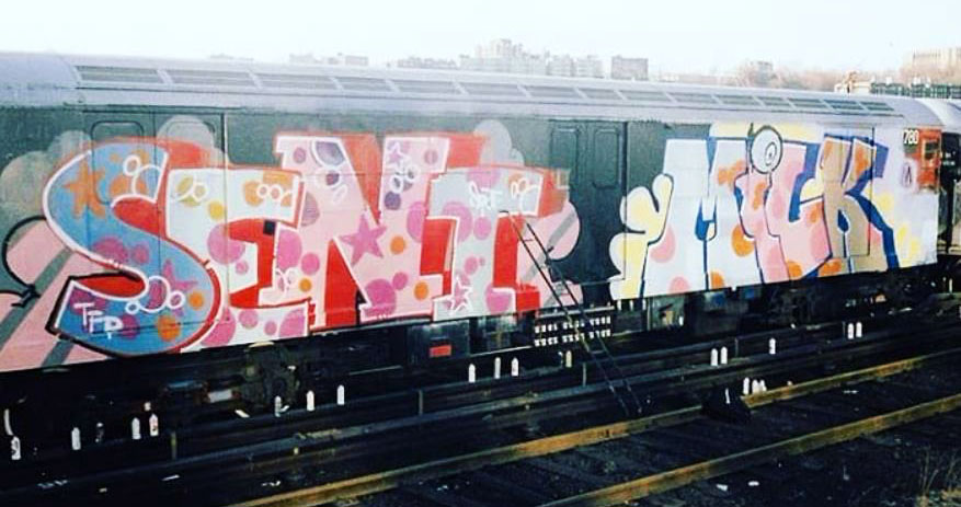 graffiti train subway writing nyc newyork usa sento milk tpf wholecar classic